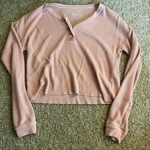 American Eagle Waffle Henley